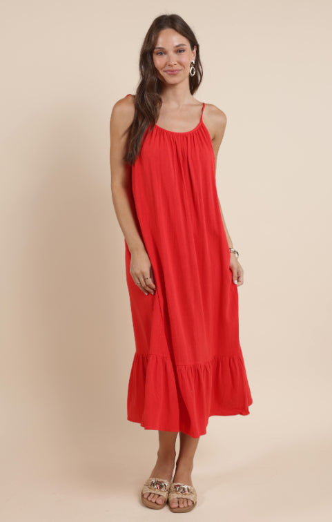 Sugarloaf Tie Strap Flowy MAXI Dress