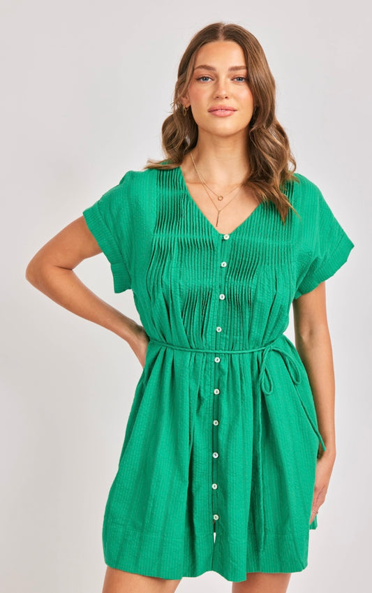 Radiate Pintuck mini Dress