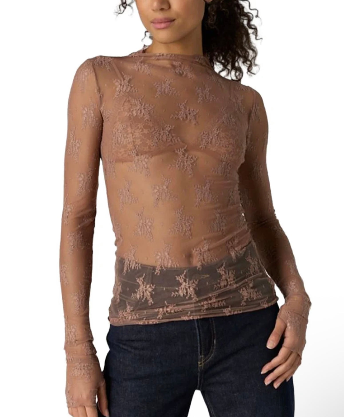 Lady Lux Layering Top/ Chocolate Malt