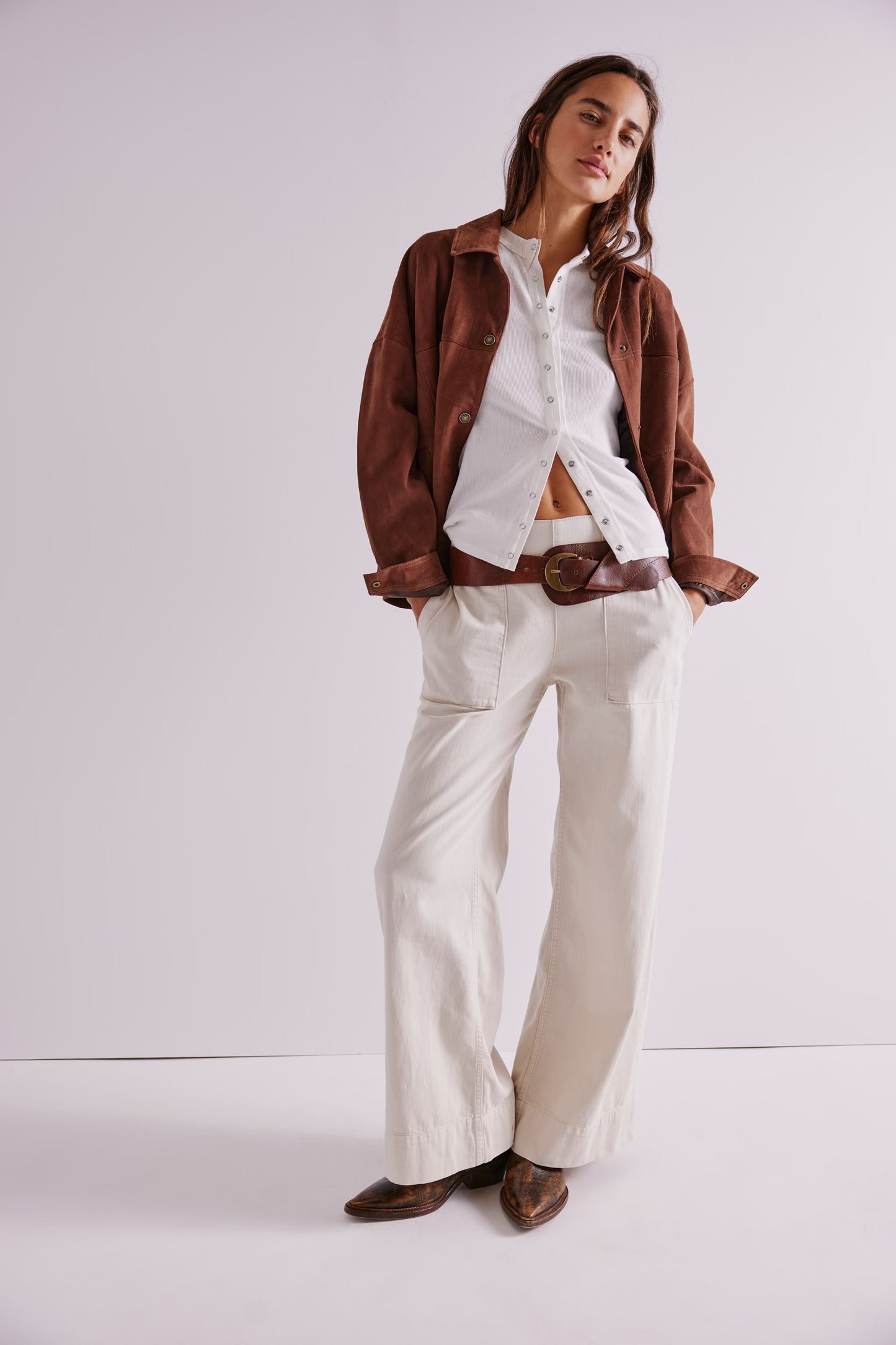 Breezy Denim Pull On Pants