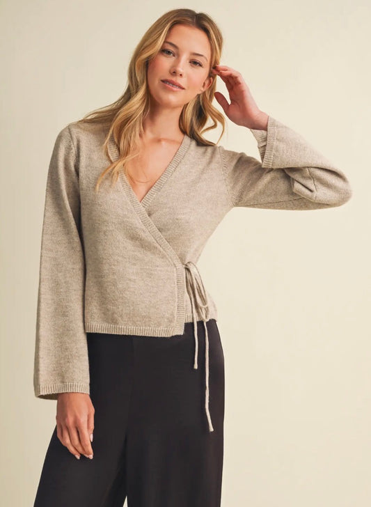 Self-tie Flared Blouse