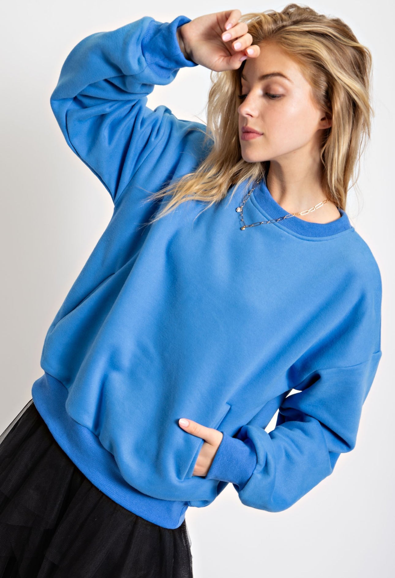Terry Knit Loose Pullover