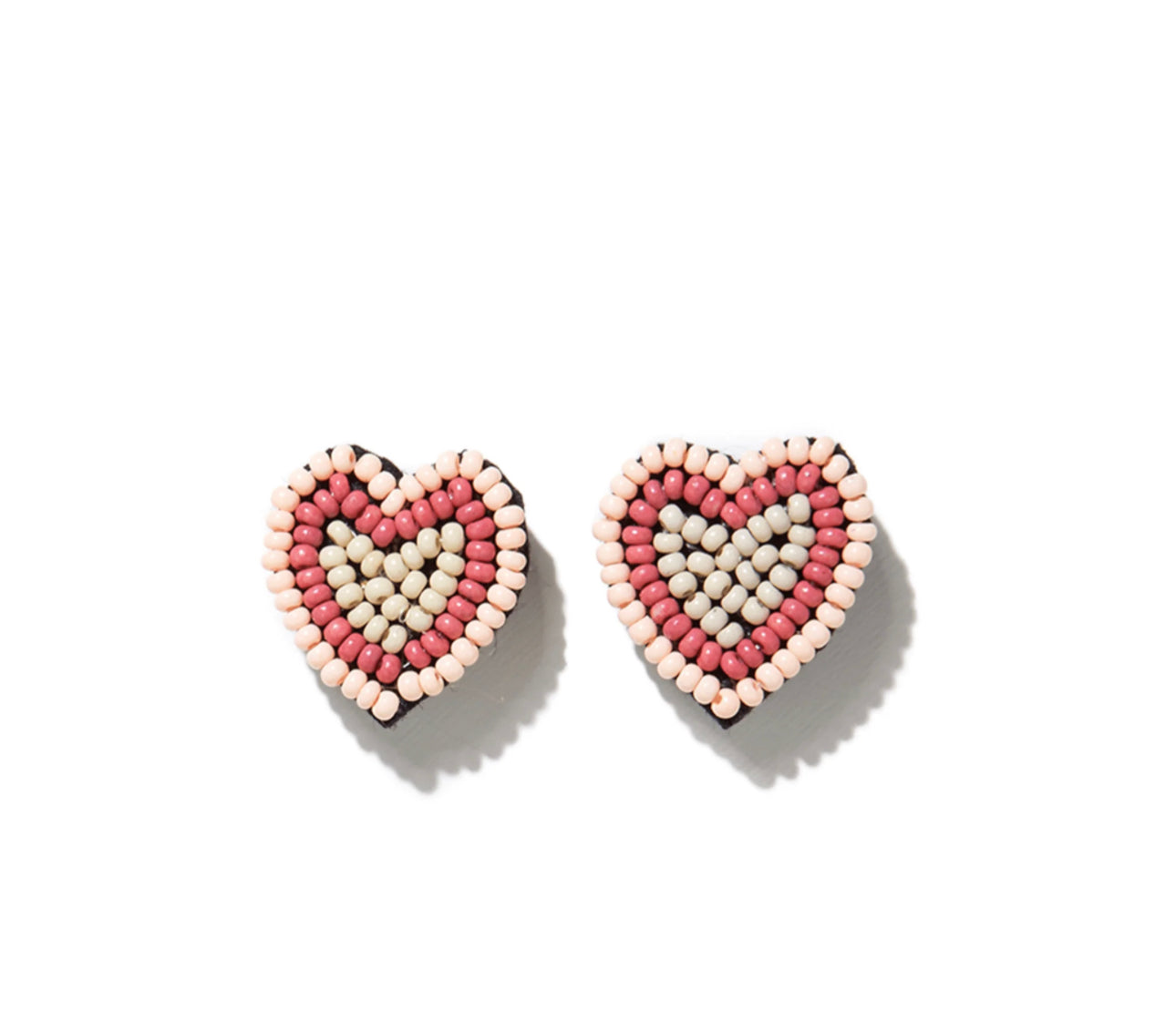 Red Hot Pink Heart Bead Earring