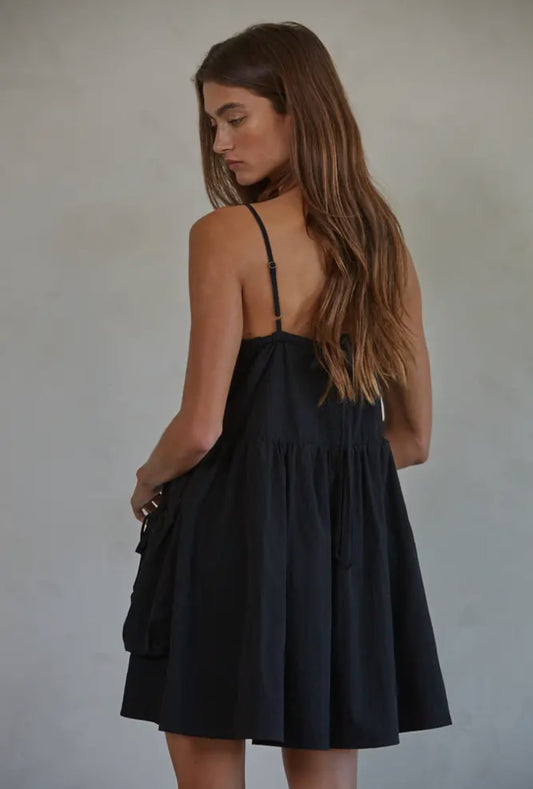 Square Neck Flare Mini Dress