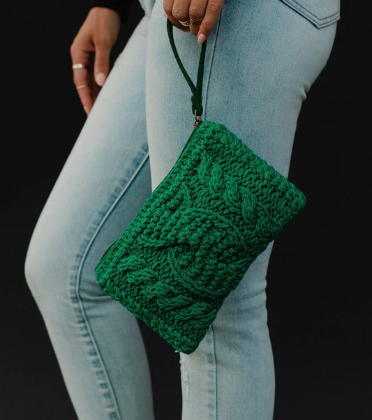 Cable Knit Clutch