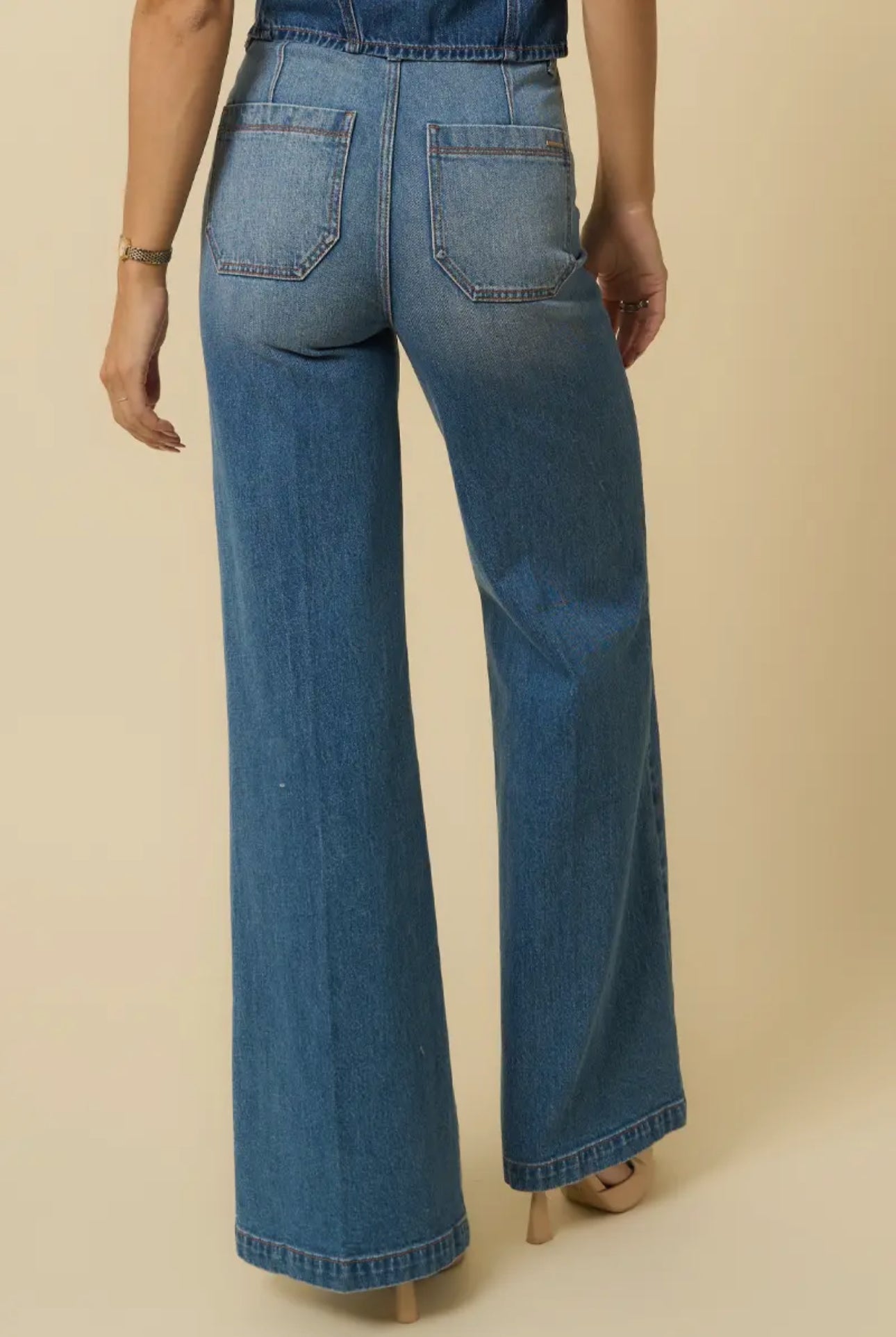 High Rise Wide Leg Denim