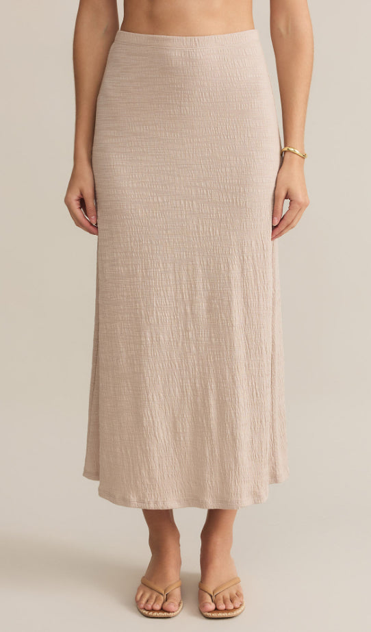 Delavine Textured Midi Skirt