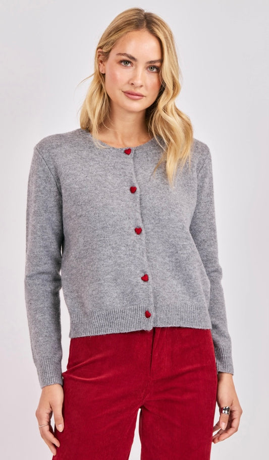 Leighton Heart Button cardi