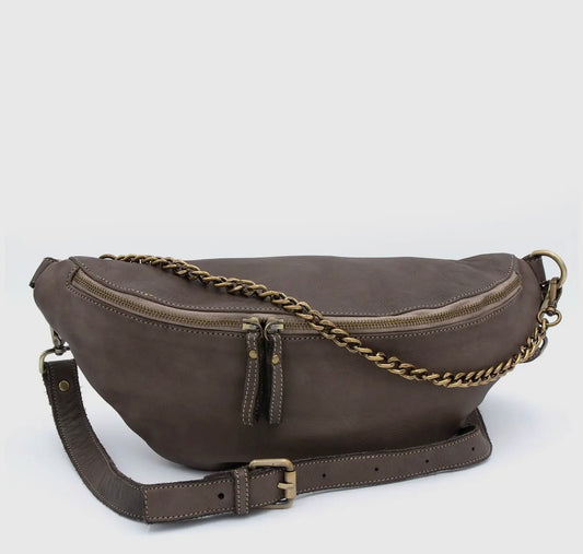 Capri Leather Sling Bag Mushroom