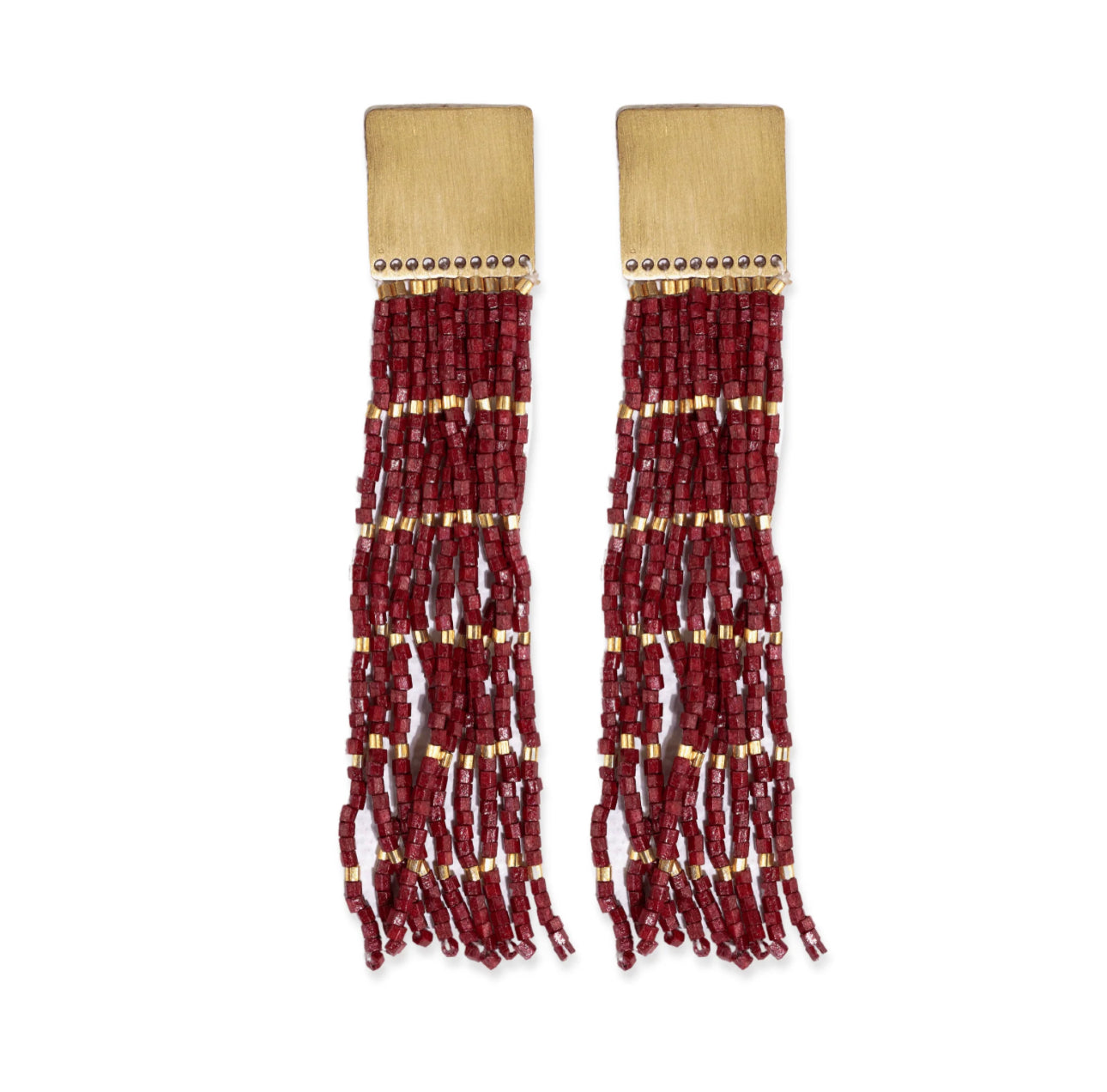 Harlow Brass Fringe Earrings