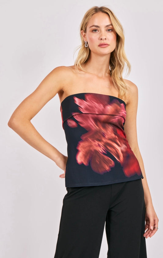 Opulent Shadows Foldover Tube Top