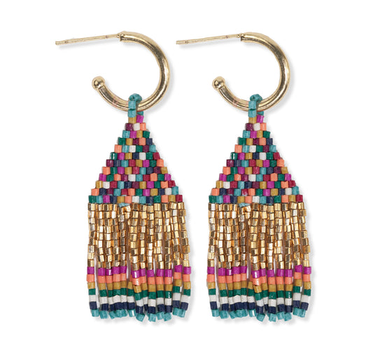 Leta Mini Gold Beaded Hoops