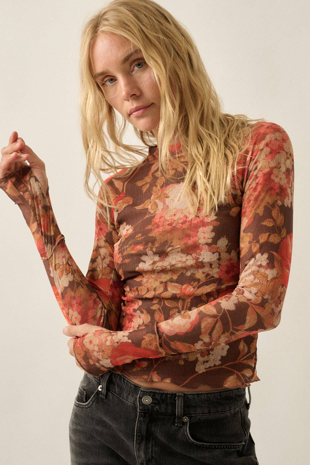 #18 Chocolate Mock Neck
