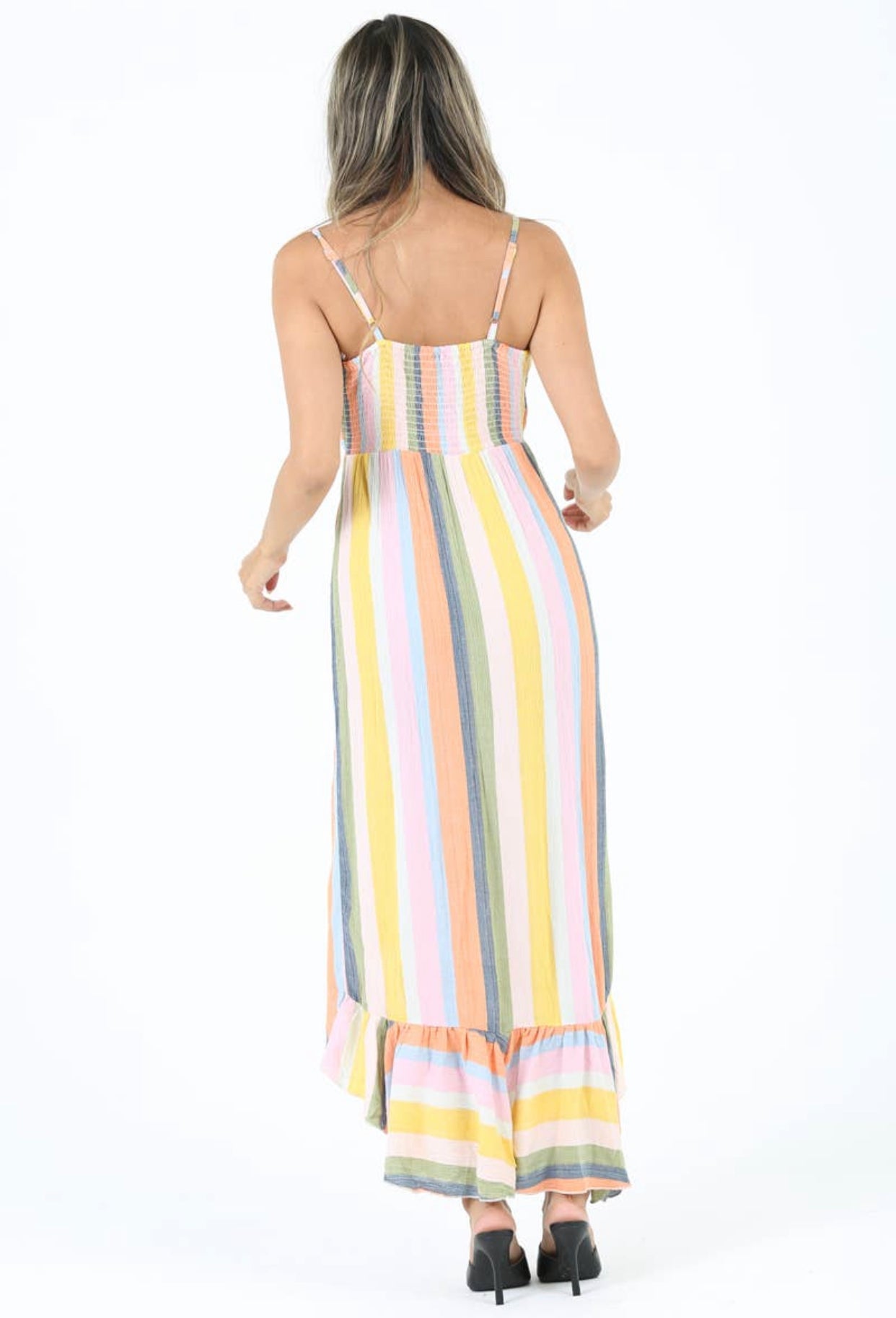 Ruffle Slit Dress