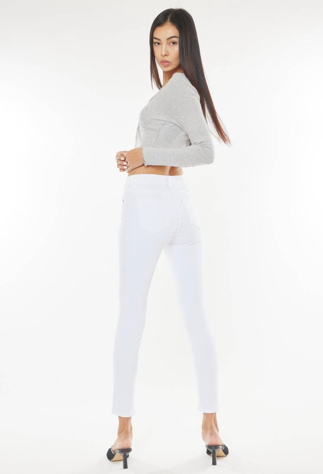High Rise Ankle Skinny Jeans