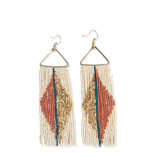 Split Diamond Fringe Earrings