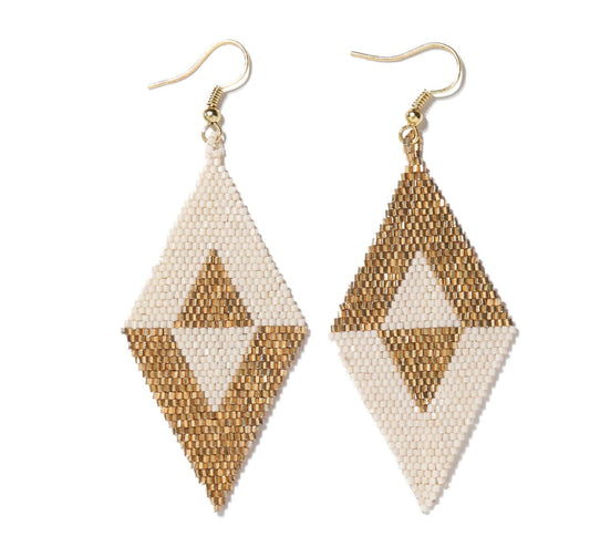 Frida Diamond Shaped Beaded Earrings