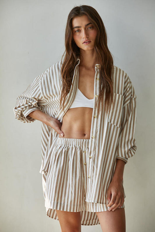 Laguna Striped Oversized Tee