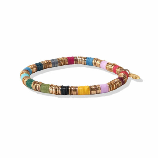 Multi Color Gold Sequin Stretch Bracelet