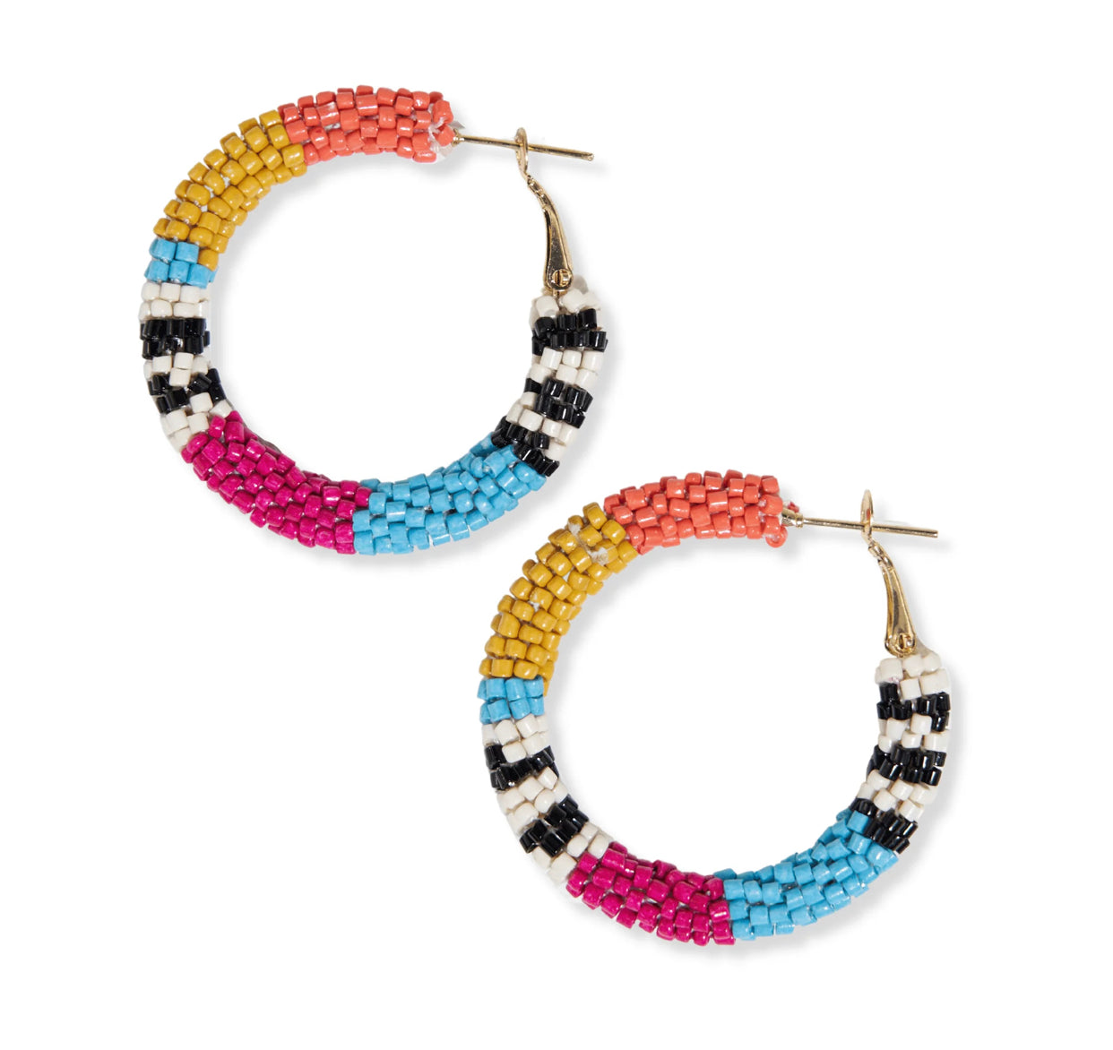 Beaded Rope Hoop Earrings