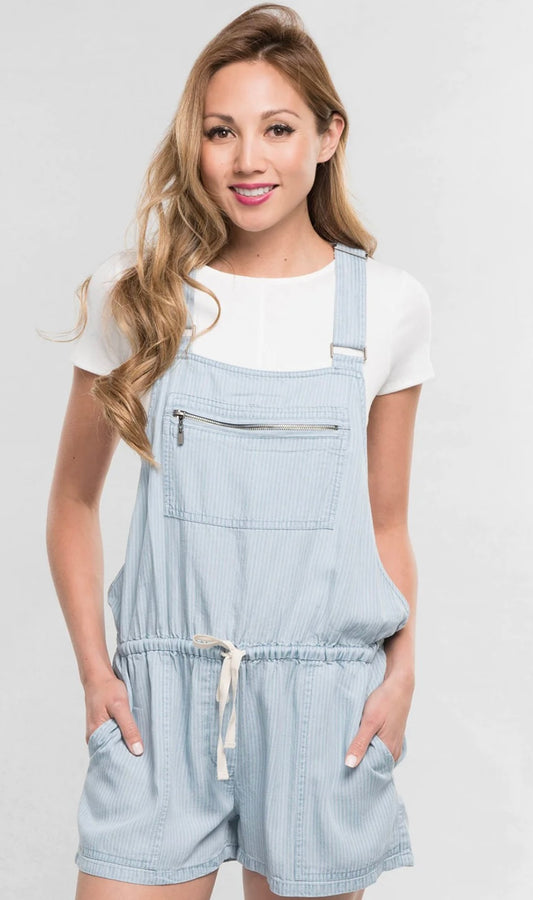 Pin Stripe Overall Shorts