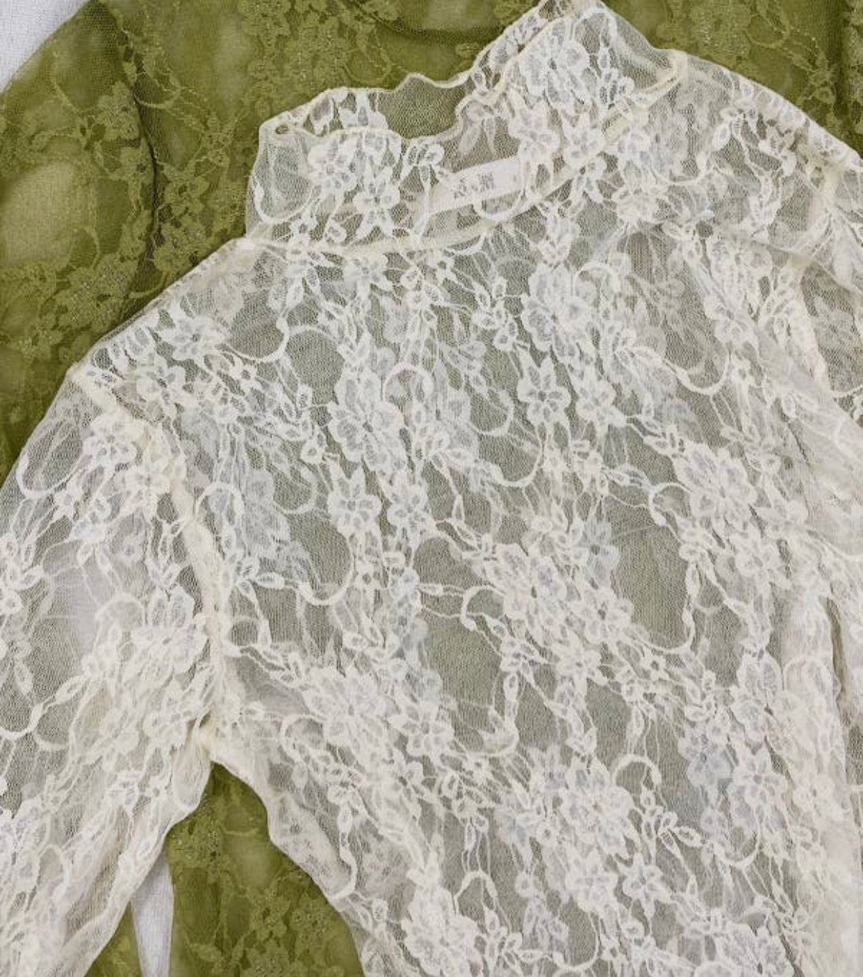 Floral Print Lace Long Sleeve