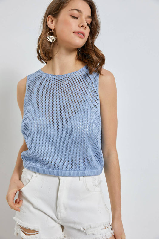 Crochet Solid Tank Top