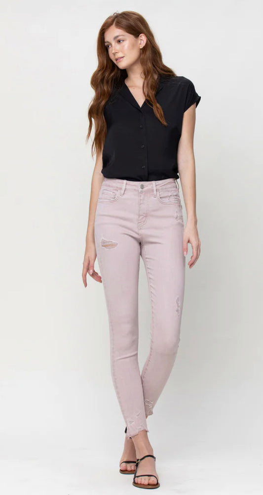 High Rise Peony Crop Skinny Jean